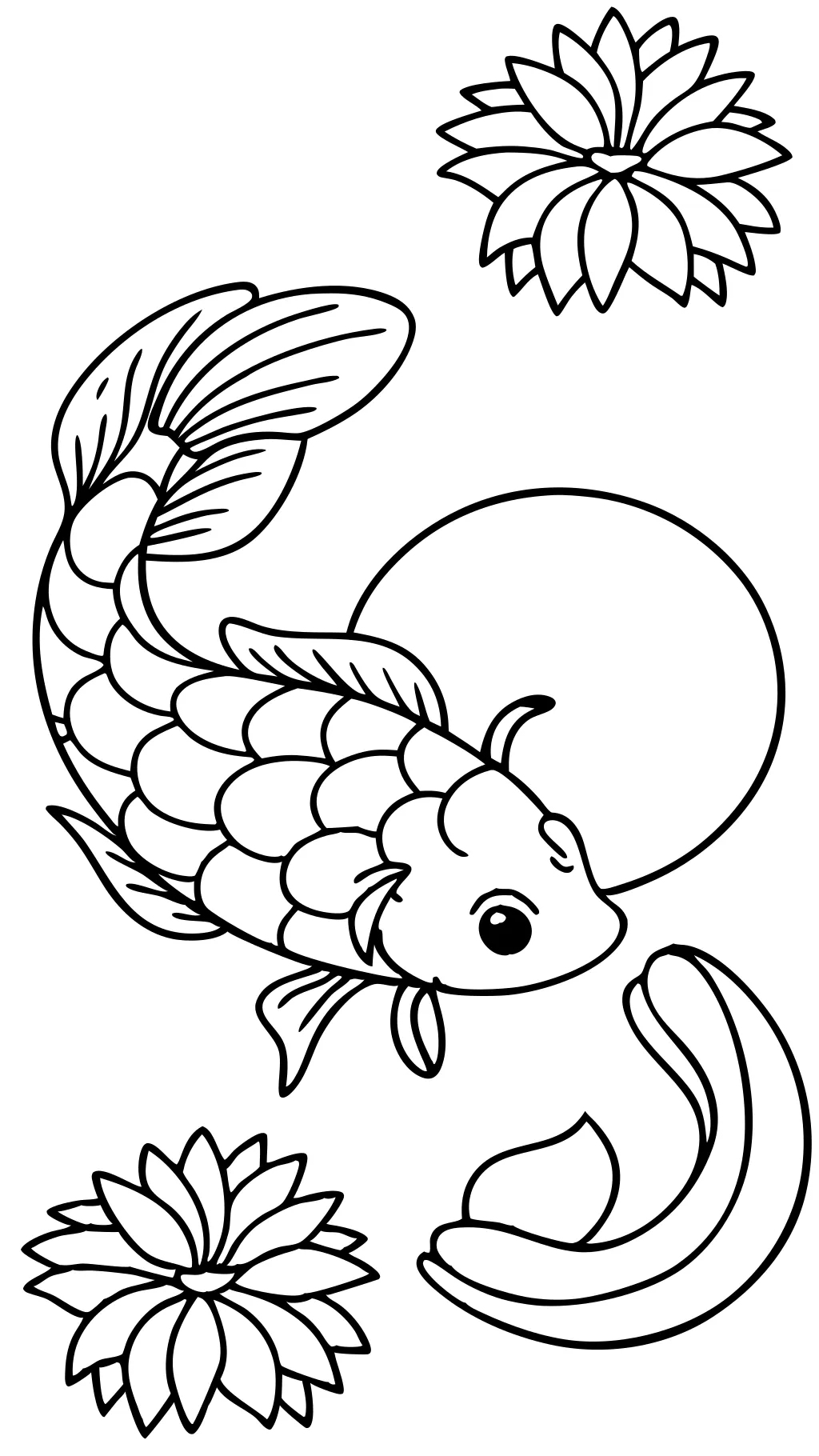 koi coloring page